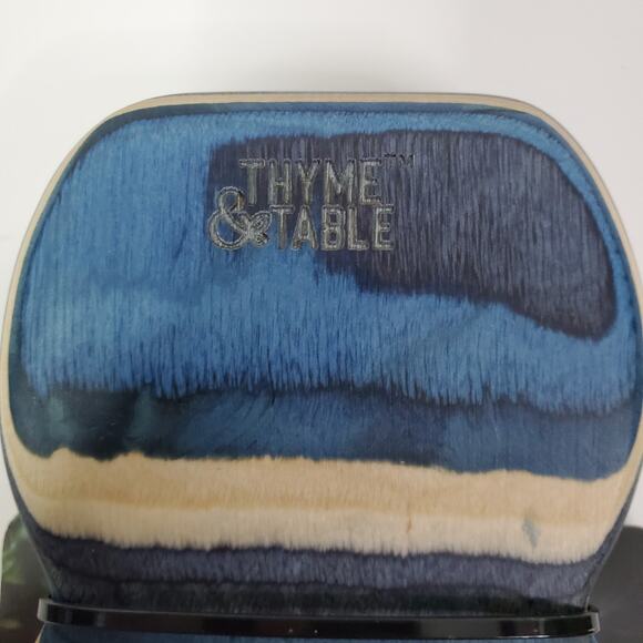 2-Piece Pakka Wood Salad Hand Set, Blue 1.26 x 4.29 x 8.86 Inches - Picture 3 of 5